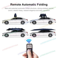 4.2M/4.6M Anti-UV Automatic Folding Sun Shade Covering Rooftop Car Cover Waterproof Car Umbrella with Remote Control