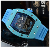 Baibing same style wine barrel hollow quartz men's watch