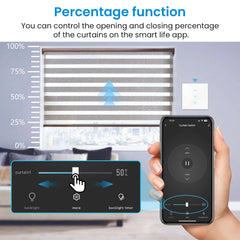 7th Generation Tuya Smart Life Roller Shutter Touch Panel Switch Percentage Remote Control Timer Work Google Assistant Alexa