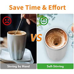 USB Rechargeable Automatic Self Stirring Mug Stainless Steel Coffee Milk Mixing Cup Blender Smart Mixer Water Bottle