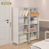 Portable Plastic Folding Wardrobe Furniture Open Closets Living Room Cabinet Metal Clothes Closet Organizer System Wall Dresser