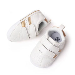 White Baby Shoes Boy Girl Double Slash Casual Sneakers Anti-slip Infant Kids Sport First Walkers