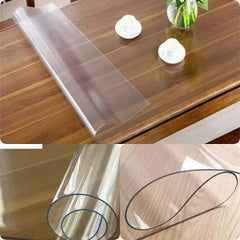 Transparent Tablecloth Waterproof Table Cover Pad Oil-Proof Table Mat Soft Glass Table Mat 2mm PVC Dining Table Protector Cover