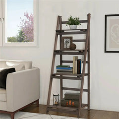 4 Tier Plant Stand Flower Display Stand Folding Wooden Ladder Storage Rack Book Shelves Indoor Outdoor