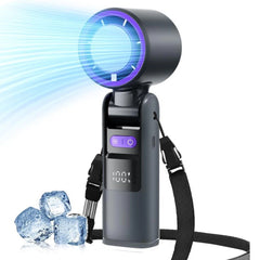 Portable Handheld Turbo Fan, 199 Gear Wind Rechargeable Handheld Fan, Semiconductor refrigeration Air Turbo Cooling Fan
