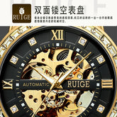 Men's fully automatic mechanical watch, luxury sports stainless steel hollow mechanical, you men's watch, fashionable clock