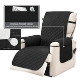 Waterproof Recliner Sofa Cover – Non-Slip, Washable Pet & Kid Friendly Furniture Protector with Elastic Straps