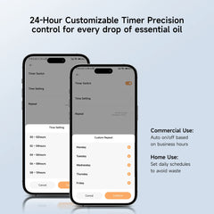 Essential Oil Diffuser with APP Control, Aroma Diffuser (Auto Spray, Desktop Wall Mountable) for Home Office, with Refill Liquid