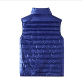 Royal Blue Lightweight Down Vest for Men, Navy Blue/Army Green 50 Standard White Duck Down Waistcoat
