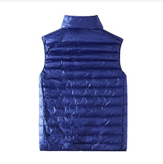 Royal Blue Lightweight Down Vest for Men, Navy Blue/Army Green 50 Standard White Duck Down Waistcoat