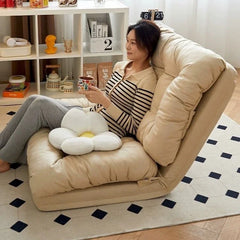 Lazy sofa foldable balcony sofa, tatami single sofa, bed backrest pad double floor sofa