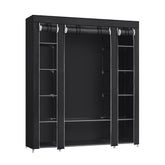 SONGMICS Fabric Wardrobe, Portable Wardrobe for Bedroom, Clothes Rail with Non-Woven Fabric Cover, Clothes Storage Organise