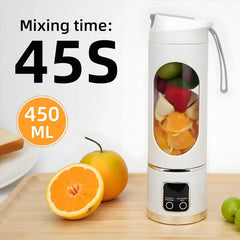 45ML USB Charging Portable Juicer 8-12 Blades BPA Material Can Make Milkshake Juice Convenient to Carry Travel Office Outdoor