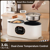 Multifunctional Dual-Pot Electric Cooker Smart Household Rice Cooker Hot Pot Steaming Stew Soup Timer Appointment Keep Warm 220V