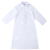 Boys Kids Islamic Muslim Juba Kaftan Robe Arabian Dubai Qatar Boy Long Sleeve Shirt Abaya Robe Dress Solid Color