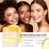 Kojic Acid And Turmeric Cleansing Pad Exfoliate Lighten Acne Scars Unclog Pores Turmeric Cleansing Pad Dark Spots With Glycerol
