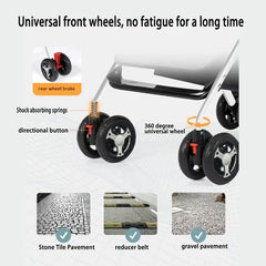 Lightweight Baby Stroller Foldable Reclining Seat One Hand Fold All Terrain Wheels for Outdoor Travel Infants Toddlers Newborn