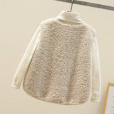 Korean Fashion Fleece Lamb Wool Vest Women V Neck Single Breasted Pocket Sleeveless Jacket Outerwears Streetwear Casual Coat