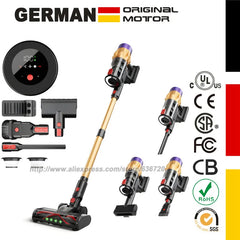 Cordless Vacuum Cleaner, 550W 45KPA 40Mins Cordless Stick Vacuum Cleaner With Touch Screen, Self-Standing,Wall Mount Charging