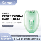 Kemei Face Body Hair Removal Lady Bikini Trimmer Shaving Machine Rechargeable Women Epilator Electric Shaver Razor KM-6037