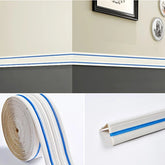 230cm/roll 3D foam wall trim strip sticker self-adhesive waterproof ceiling floor waist line sticker decorative skirting