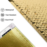 50pcs Bubble Envelope Sending Package Pouch Metal Gold Packaging Supplies Thicken Postage Bag Mailer Small Business Delivery