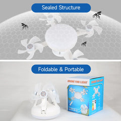 Led Ceiling Fan Lights for Living Room Remote Control Dimming 3 Colors Kitchen Lamp 3-Speed Drone Fan Lamps