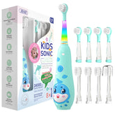 Seago Kids Electric Toothbrush Sonic Child Dolphin Colorful Observing LED 2 mins Smart Timer IPX7 Waterproof Teeth Cleaning