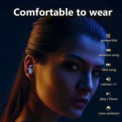 Wireless Headphones Bluetooth Earphone Music Sport Headset Waterproof Mic Led Display Earphone for All Smartphone