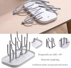 Baby Essentials Bottle Drying Rack for Kitchen Counter,Detachable Bottle Dryer Holder with Base.for Nipples,Cups,Pump Parts