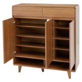 5-Tier Enryway Cabinet Shoe Cabinet with Two Small Drawers Four Tiers