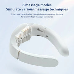Electric Neck Massager 8 Heads 6 Modes 15 Gears Neck Massagers USB Chargeable Vibration Pulse muscle massage Devices For Neck