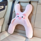 Car Cute Cartoon Pillow Car Mounted Child Sleeping Pillow Car Removable Comfortable Breathable Headrest Lumbar Support