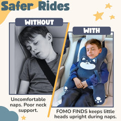 Car Cute Cartoon Pillow Car Mounted Child Sleeping Pillow Car Removable Comfortable Breathable Headrest Lumbar Support