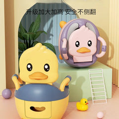 Baby Potty Training Seat Cartoon Duck Type Soft Hard Cushion Clamshell Armrest Waist Guard Toilet Urinal Baby Toilet Supplies