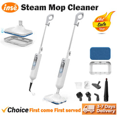 INSE Powerful Steam Mop 6 in 1 Scrubbing Steam Vac Mop High Temperature Detachable Steam Cleaner for HardFloor Carpet Kitchen F2