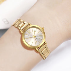 2PCS\Set Set Of Gold And Silver Couple Watches With Minimalist Elements Alloy Dial Strap And Best Gift For Watches