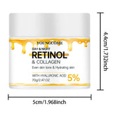 YOUNGCOME A moisturizing and moisturizing face cream containing collagen and retinol,Smoothes wrinklesSkin looks visibly younger