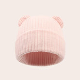 0-2year Baby Knitted Hat Kids Solid Color Woolen Pullover Cap Boys Girls Infant Winter Warm Beanies Basic Toddler Crochet Bonnet