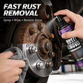 Car Rust Remover Spray for Metal Parts, Fast Rust Cleaner for Auto Body, Wheels, Tools and Chrome Surface Care