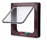 Dog Cat Flap Door with 4 Way Security Lock Flap Door for Dog Cats Kitten ABS Plastic Small Pet Gate Door Kit Cat Dogs Flap Doors