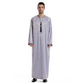 Saudi Arabic Robe Men Muslim Dress Tassel Abaya Dubai Kaftan Islamic Clothing Eid Djellaba Ramadan Jubba Thobe Daffah Dishdasha