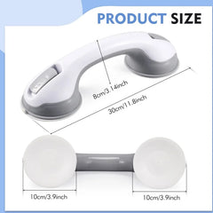 2PCS Vacuum Suction Cup Shower Grab Bars Toilet Non-slip Support Handles Bathroom Safety Grab Rod Handle Elderly Child Handrail