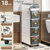 Bathroom waterproof narrow slit cabinet drawer-type storage cabinet, organizing cabinet