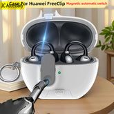 for Men Huawei Freeclip Case Cover with Safety Lock&Phone Stand Sandstone Skins Earphone Cover for Huawei Freeclip Earbuds Case