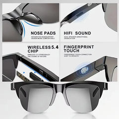 Xiaomi Smart Glasses AI Translation Anti-UV Call HIFI Music Headphones Outdoor Sports Bluetooth Touch Sunglasses For Women Men