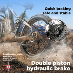 BURCHDA HC26 1500W50KM/H Mountain Electric Bicycle 48V30AH Lithium Battery 26Inch 4.0Fatbike Electric Bike For Adults Motorcycle