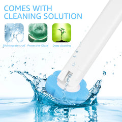 Disposable Toilet Brush with Extended Handle Bathroom Toilet Brush Holder Cleaning Kit Replacement Head 360° Deep Clean 18-36Pcs