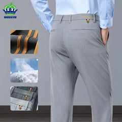 New Spring Summer Luxury Formal Pants Men Business Banquet Party Gentleman France Work Office Formal Pantalones Hombre Clothing
