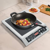 High Power 3500W Induction Cooktop IGBT Heating 10 Level Temp Adjust 50kg Load Bearing Portable Electric Stove for Home Kitchen